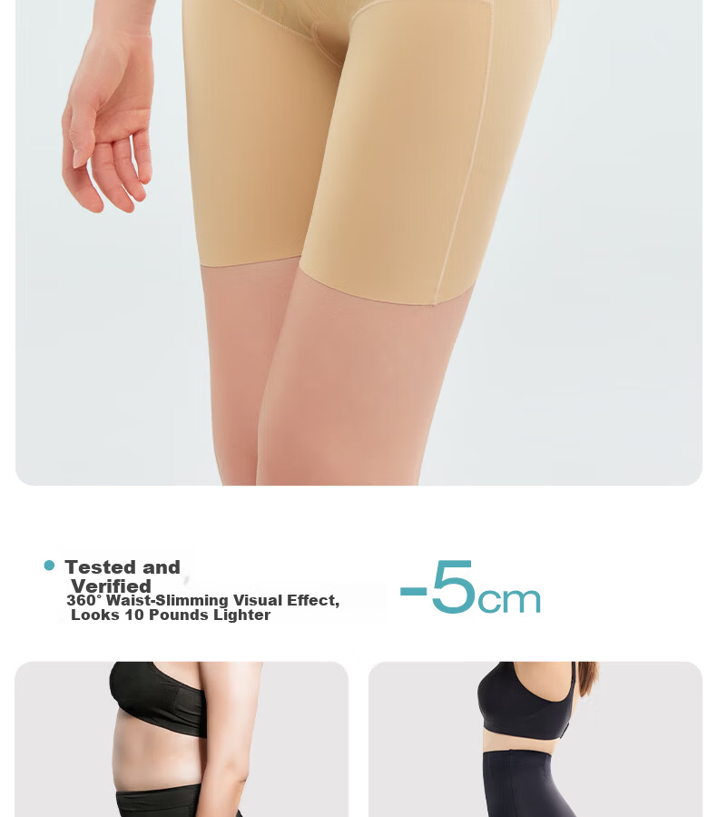 GRACEWELL High Waist Tummy Control Women's Shapewear Pants, Floating Lift, Strong Abdomen Compression, Seamless Hip Lift, Waist Shaping, Postpartum Body Shaping, Nude Color, Size L 18