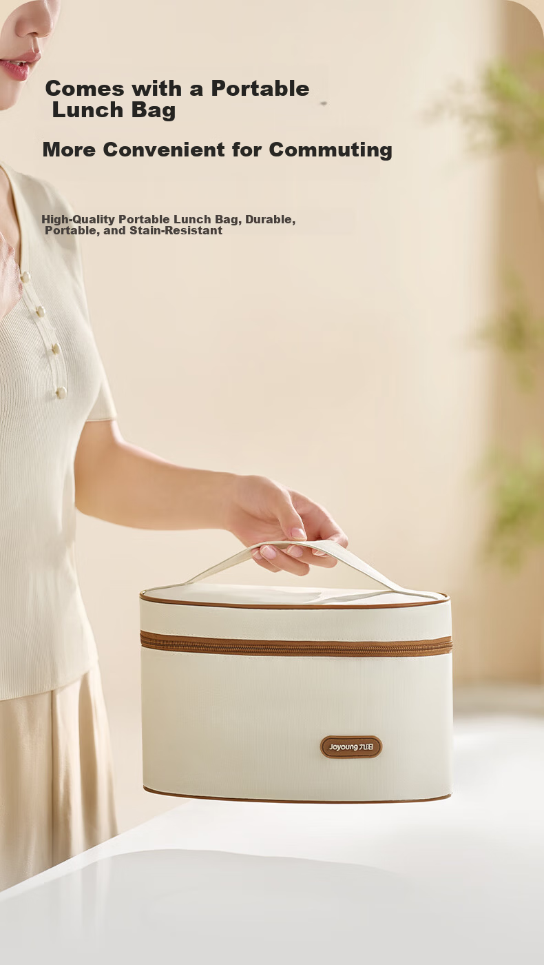 Joyoung Ceramic Lunch Box with Microwaveable Inner Container Portable Bento Box 1L for Office Workers and Students 8