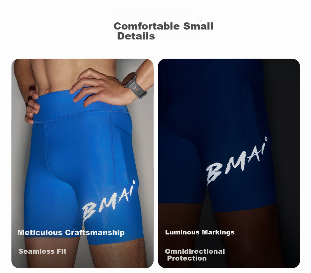 Bmai Potential Compression Shorts Marathon Racing Tights Muscle Support Running Training Fitness Shorts V5 Men 9