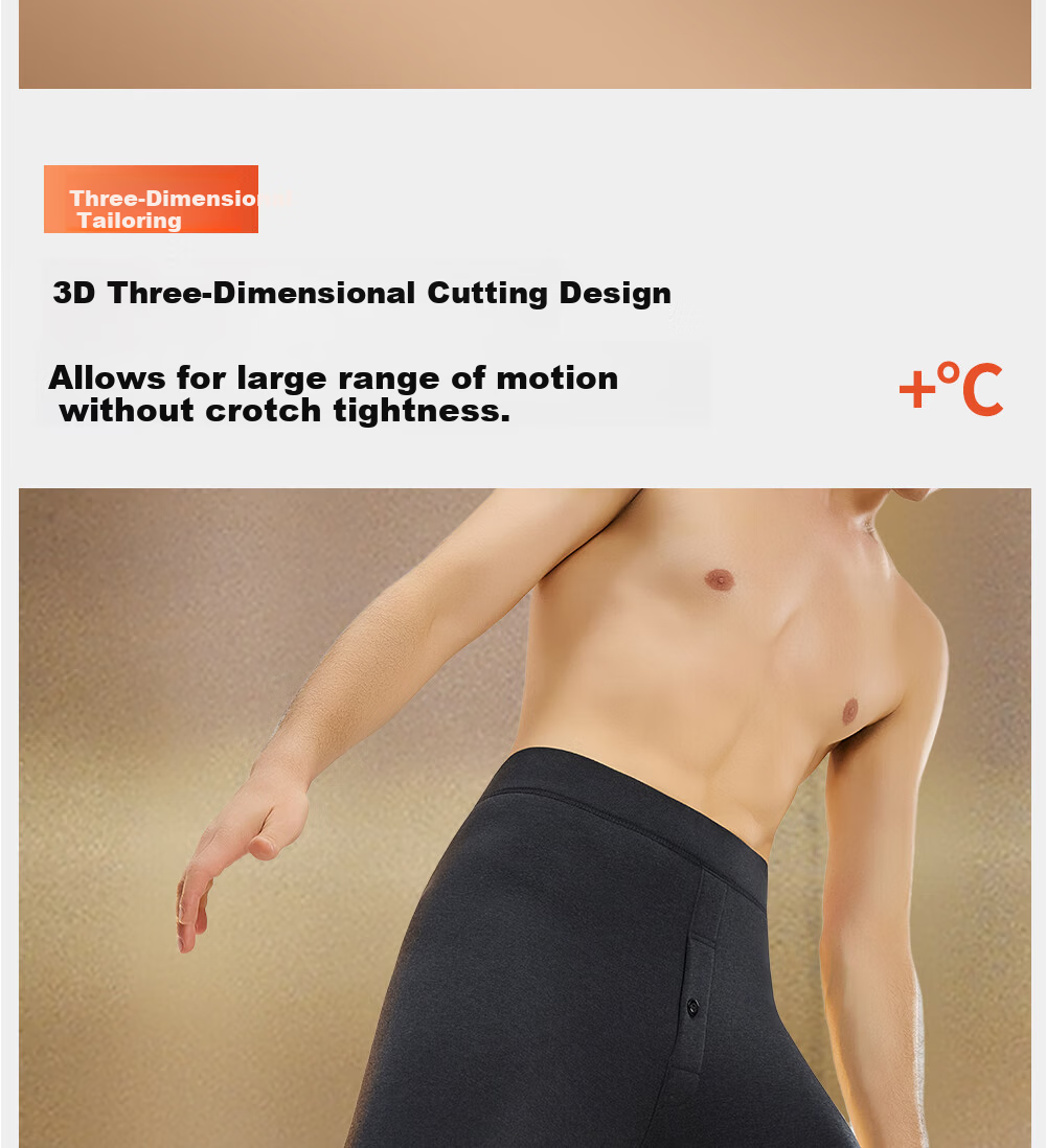 Modal 380g Men's Thermal Wool Silk Thickened Autumn Winter Fleece Lined Base Layer Pants 16