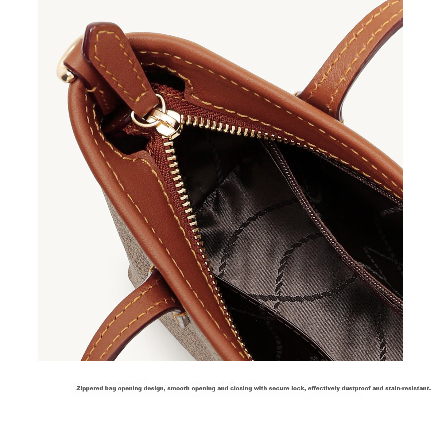 FION 2026 New Women's Bucket Bag Classic Monogram Crossbody Shoulder Handbag Mother's Day Gift 5