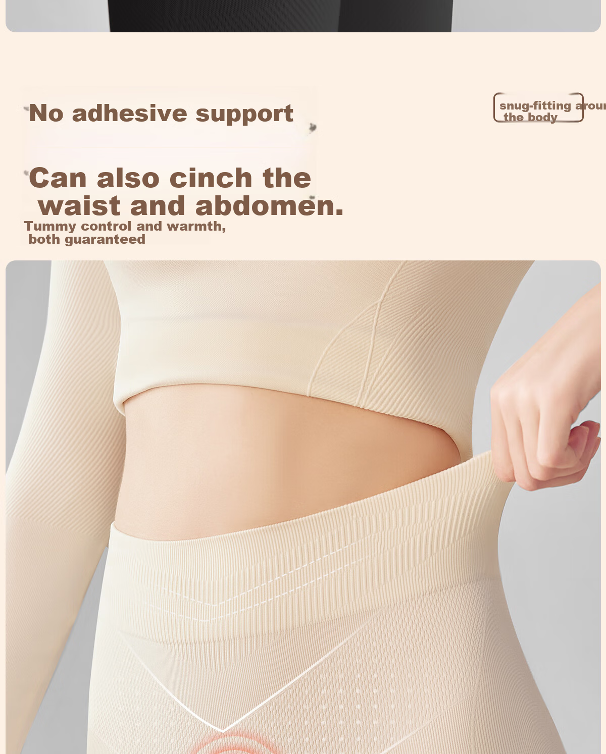 GRACEWELL 26 Years New High-Waist Tummy Control Leggings Women's Autumn and Spring Slim Fit Black M 12