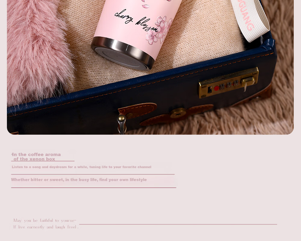 Fuguang Insulated Coffee Water Bottle for Women 316L Stainless Steel High-Quality Large Capacity Straw Car Travel Tea Cup Gift 26