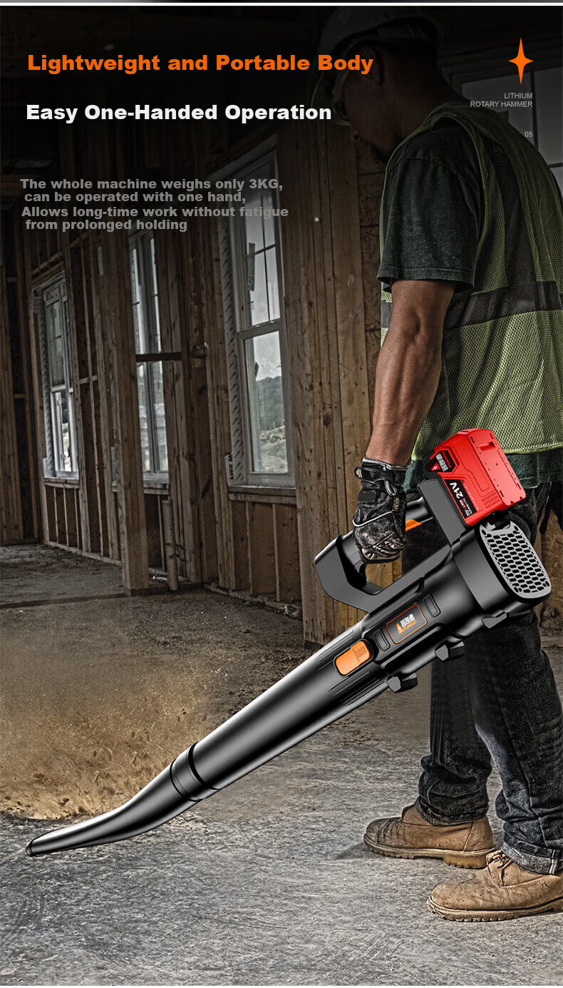 PUANGD Rechargeable Blower Fan Household Leaf Blower Garden Dust Blower Snow Blower Electric Agricultural Tool 4