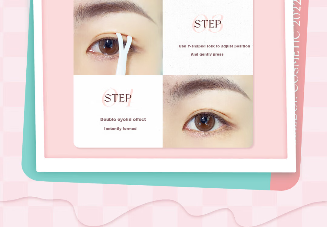 Arrebol Double Eyelid Tape for Women Invisible Natural Lace Waterproof Sweatproof Anti-Puffy Eye Pads L Natural Style 105 Pieces 12