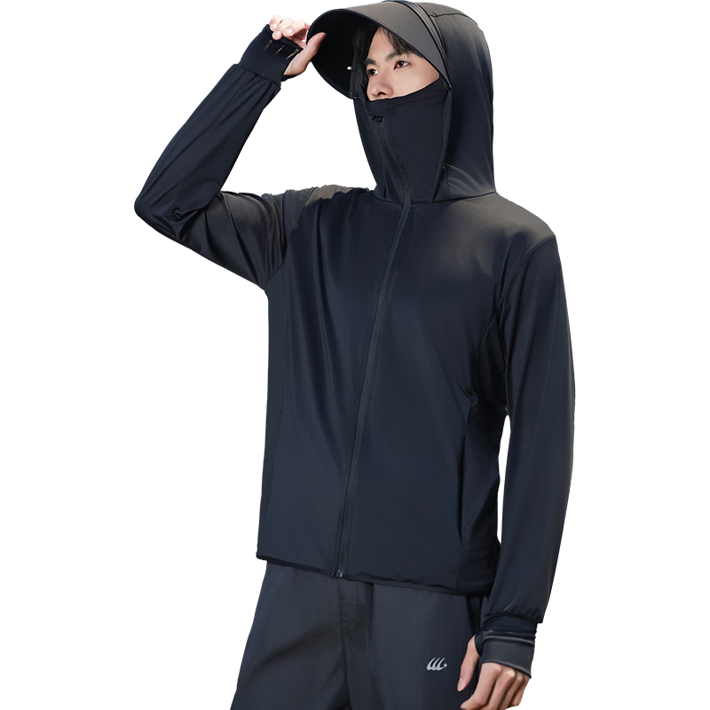 Combo Men's Ice Silk Summer UV Protection Ultra-Thin Breathable Cycling Outdoor Sun Protection Jacket Women's Fishing Coat