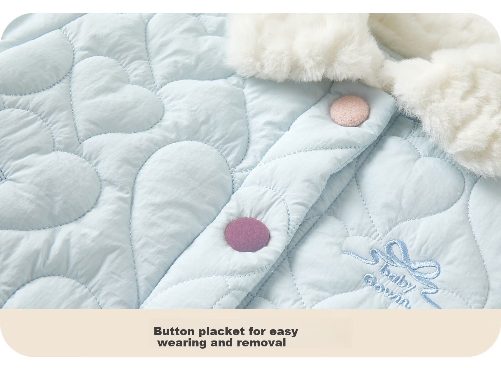 GOWINBABY Girls' Windproof Coat 2025 Winter New Cute Cotton Padded Cartoon Warm Fleece Jacket 12