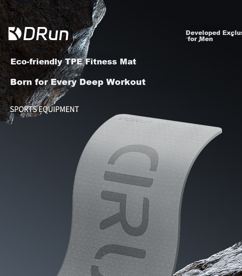 Dianrun Rubber TPE Sit-Up Training Mat Assessment Pad, Sit-Up Mat for Exercise And Fitness, Gray, 6mm Thick, Jingcang Warehouse 1