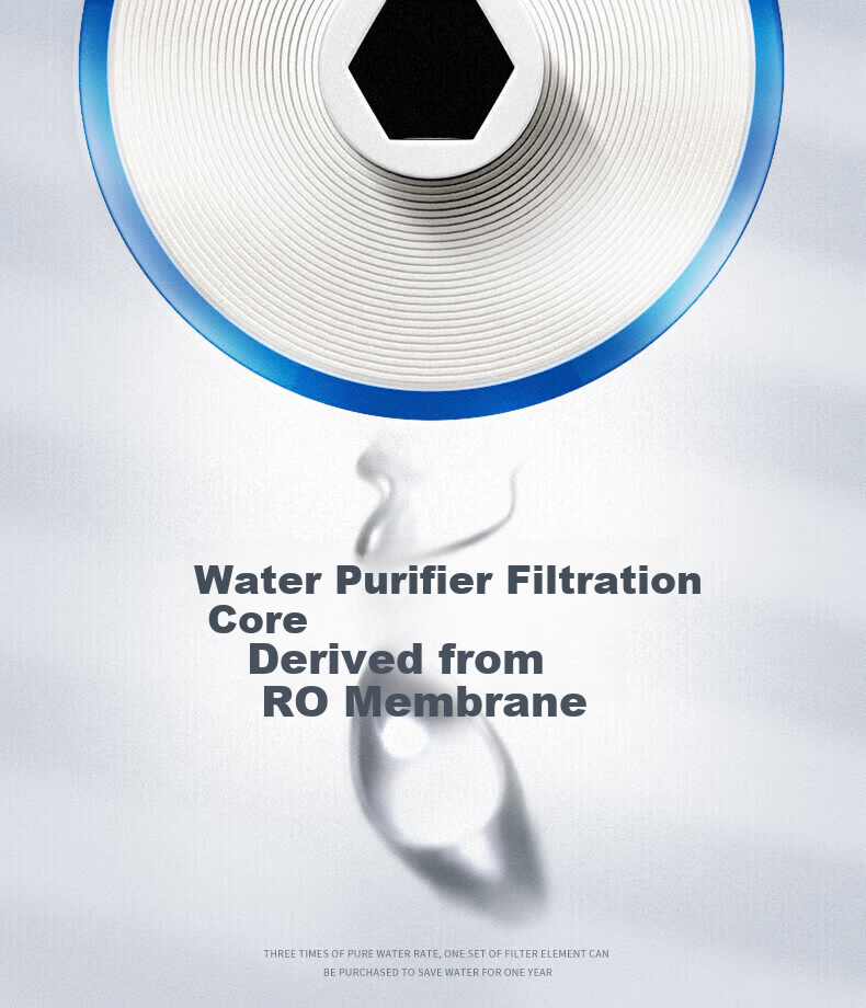 Drill Core Compatible with Meiling, Konka, Aux Water Purifier Heating Integrated 10-Inch Universal Filter Cartridge Full Set Five-Stage Reverse Osmosis Membrane Water Purifier Filter Cartridge 5