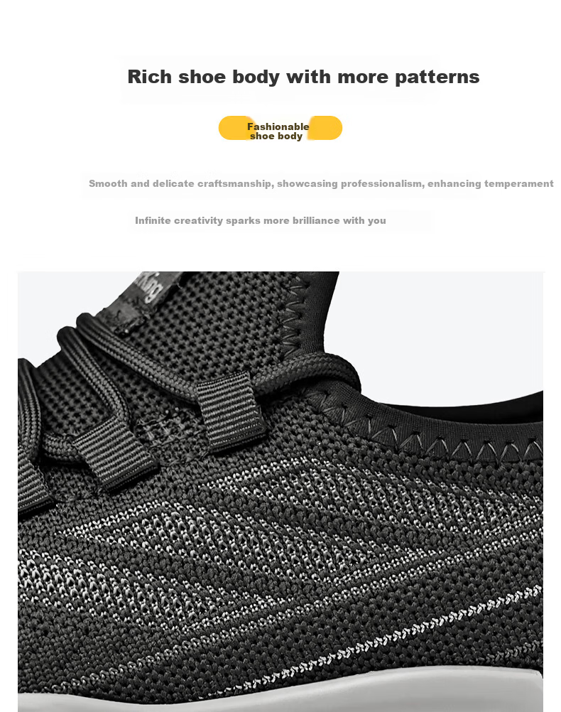 Spider King Men's Shoes Spring Summer Thin Mesh Breathable Flyknit Lightweight Sports Casual Shoes 28F069 Gray Size 41 6