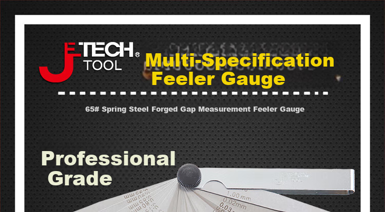 JETECH Spring Steel Feeler Gauge Thickness Measuring Tool 23-Piece Set FGS-23 1