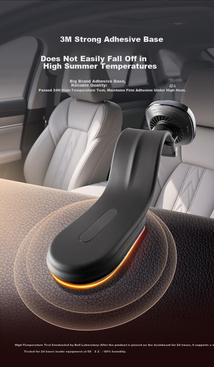 BULL BULL Car Magnetic Wireless Charger Phone Holder Multi-Angle Adjustable Dashboard Mount 6