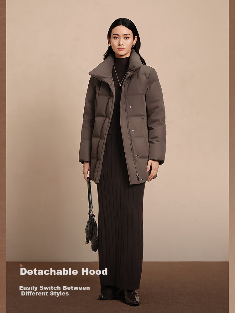BOSIDENG Women's Thickened Goose Down Hooded Business Jacket Winter Coat New Year Red Hot Sale 7