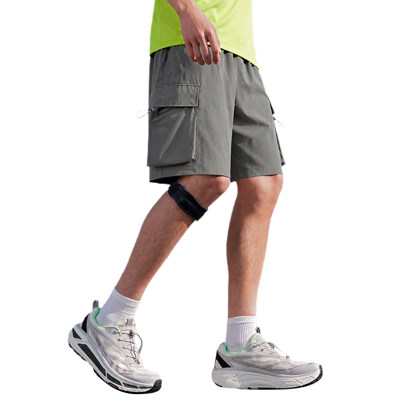 CAMEL Casual Workwear Shorts Men Outdoor Water-Repellent Woven Sports Pants N16BR0L3170 Mist Gray XXL