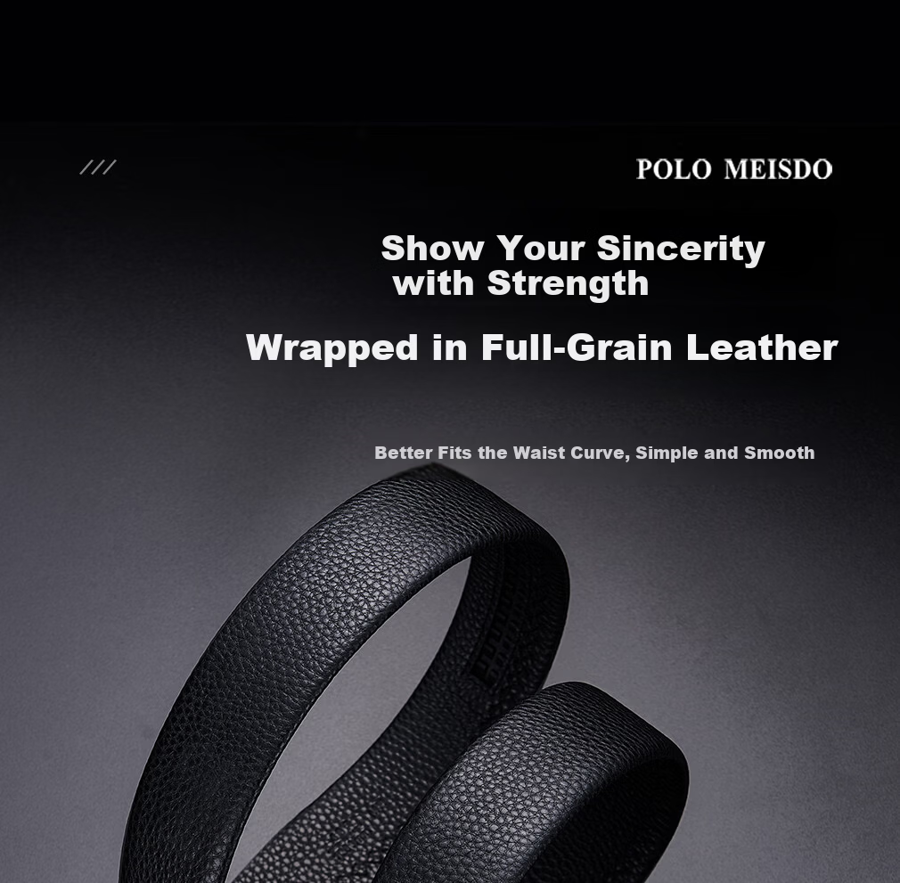 Paolo Mest Men's Genuine Leather Automatic Buckle Belt Gift Box Practical Birthday Present for Boyfriend Husband Father 12