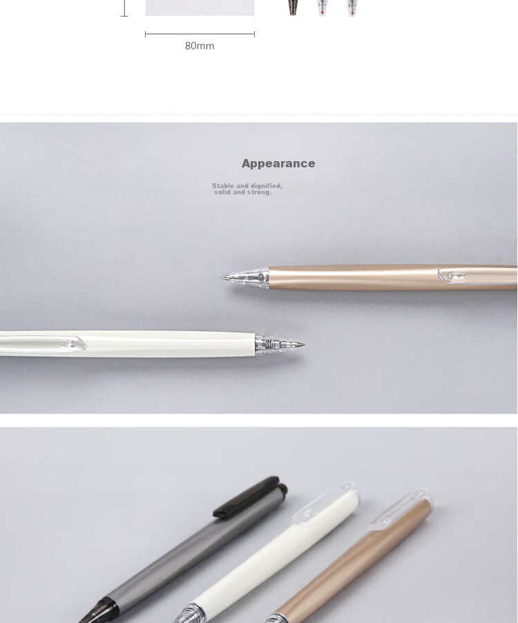 M&G Premium Series Retractable Bullet Tip High-Density Gel Pen Black Barrel Random Color AGPH3701A 1pc 4