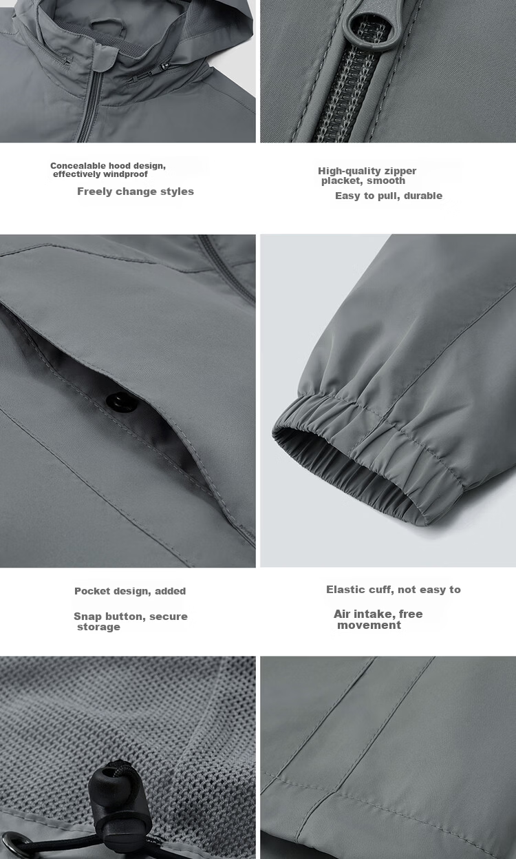 Giordano Men's Windproof Jacket Spring New Solid Color Hooded Mesh Lined Sports Windbreaker 13075827 17