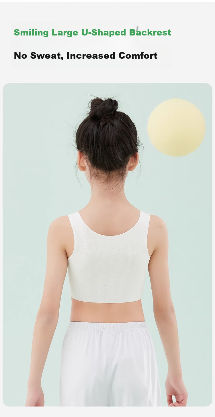 Miiow Girl Underwear 6-12 Years Old Early Development Stage 1 Elementary and Middle School Girls Bra Vest Children's Underwear 10