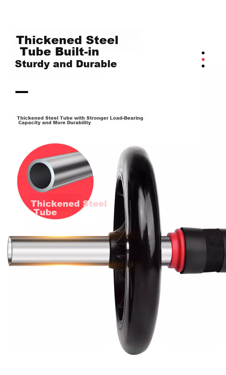 LI-NING Ab Wheel Roller Abdominal Muscle Trainer Dual Wheel Fitness Equipment for Men 7