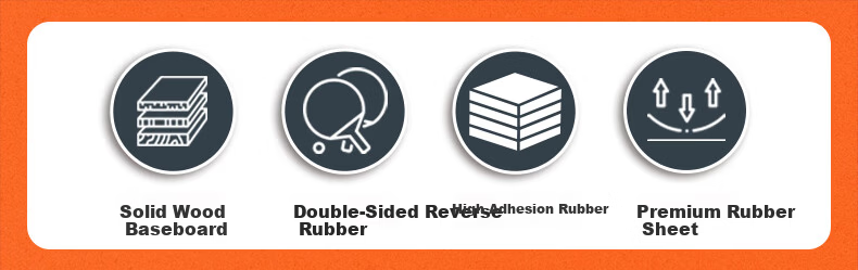 DOUBLE FISH Penhold and Shakehand Beginner Training Student Youth High Elasticity Sponge Table Tennis Paddle Competition Racket 4