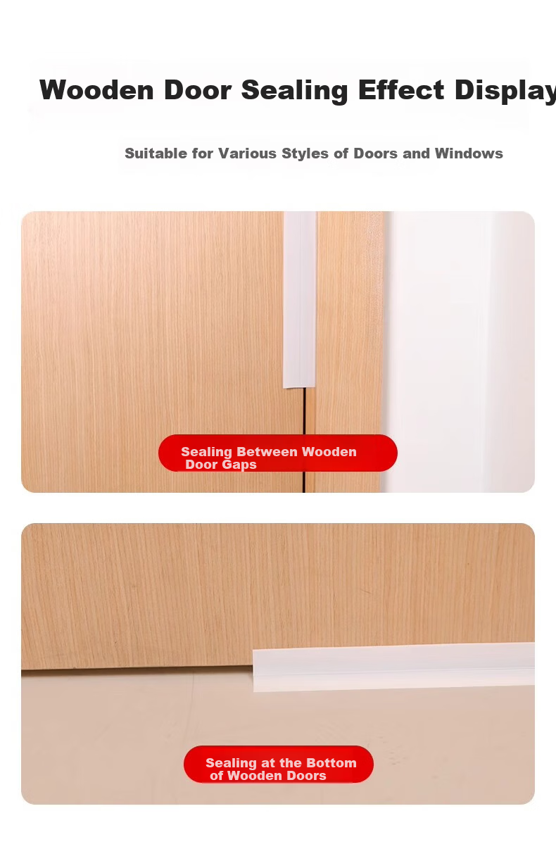 Xuanjia Mital Door and Window Gap Sealing Strip Glass Door Gap Windproof Soundproof Waterproof Adhesive Strip 8