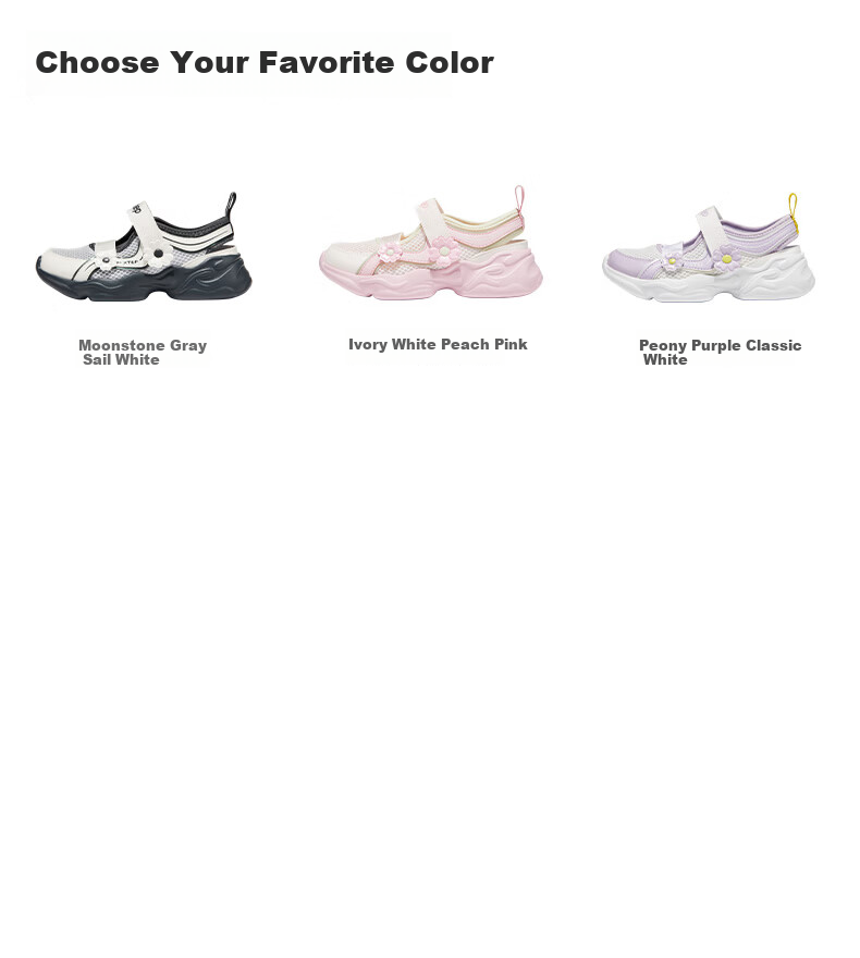 XTEP Kids Toddler Girls Floral Casual Shoes Breathable Mesh Comfortable Sports Shoes Off-White/Peach Pink Size 32 13