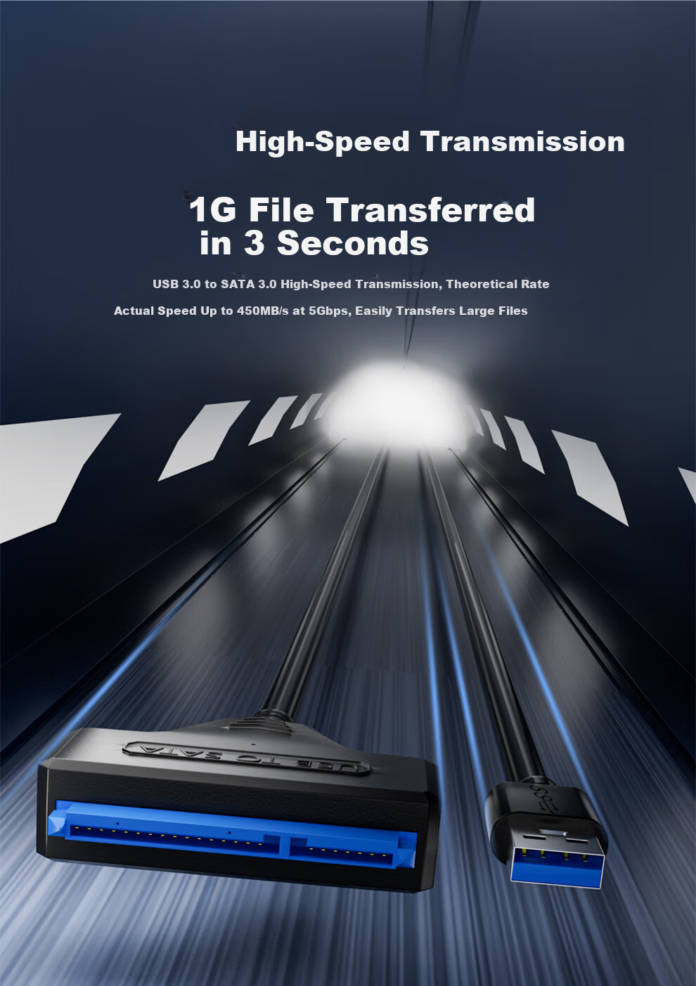 Tengfei USB 3.0 to SATA Converter Hard Drive Enclosure Adapter Cable Easy Drive 2.5 Inch SSD HDD Enclosure Adapter Laptop Hard Drive Dock 7