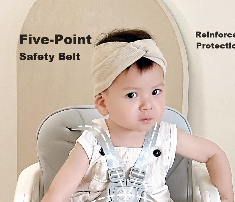 Babypods Baby High Chair Infant Dining Chair Household Children's Seat Multifunctional 2-in-1 Adjustable Feeding and Growth Chair 28