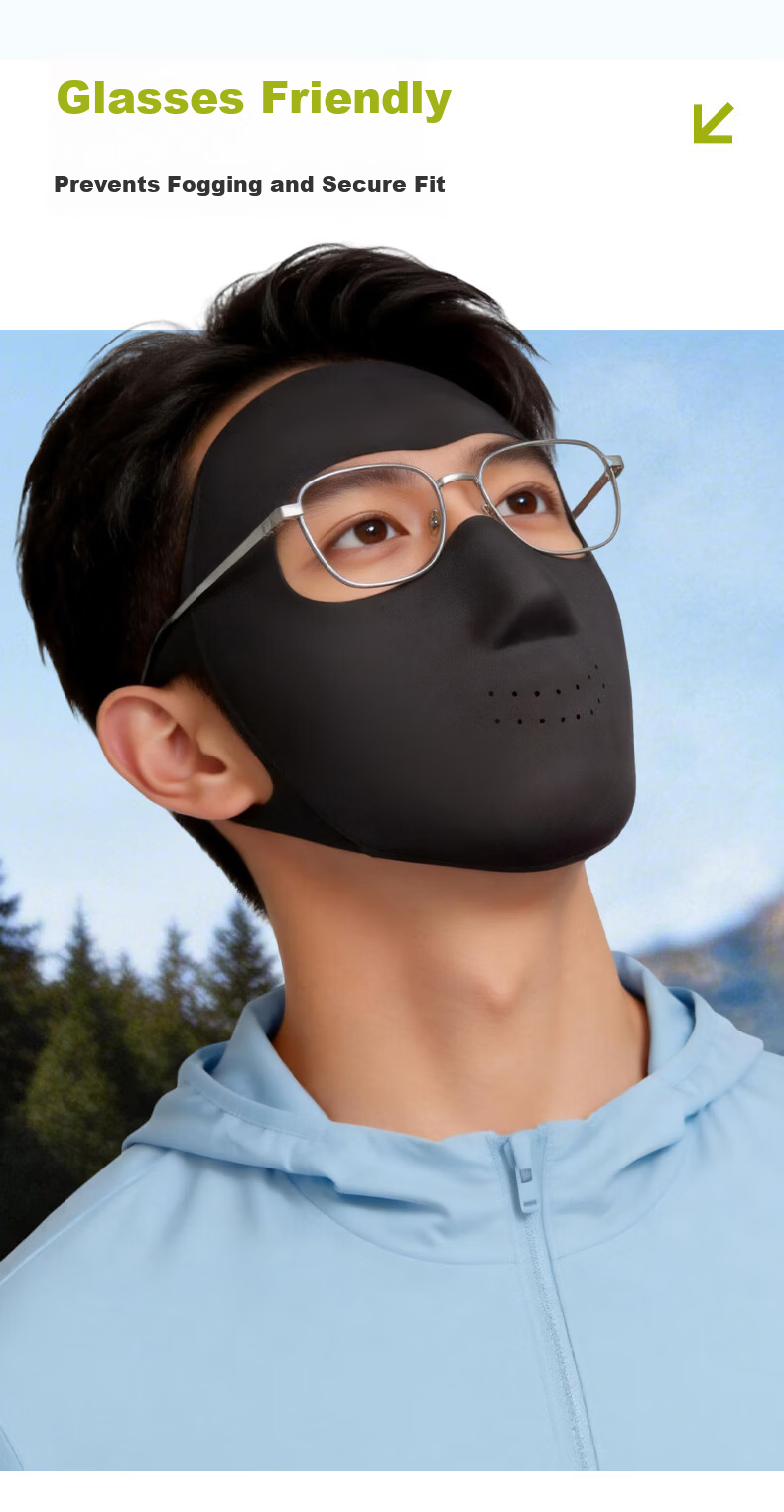 LI-NING Women's UV Protection Full Face Sun Mask Lightweight Seamless Breathable Outdoor Running Sunshade Mask 15
