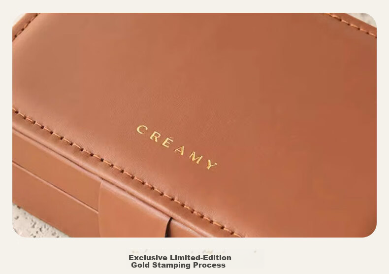 40,000 Kilometers High-End Exquisite Jewelry Box for Earrings, Studs, Rings, Necklaces, Gold Portable Accessory Organizer 11