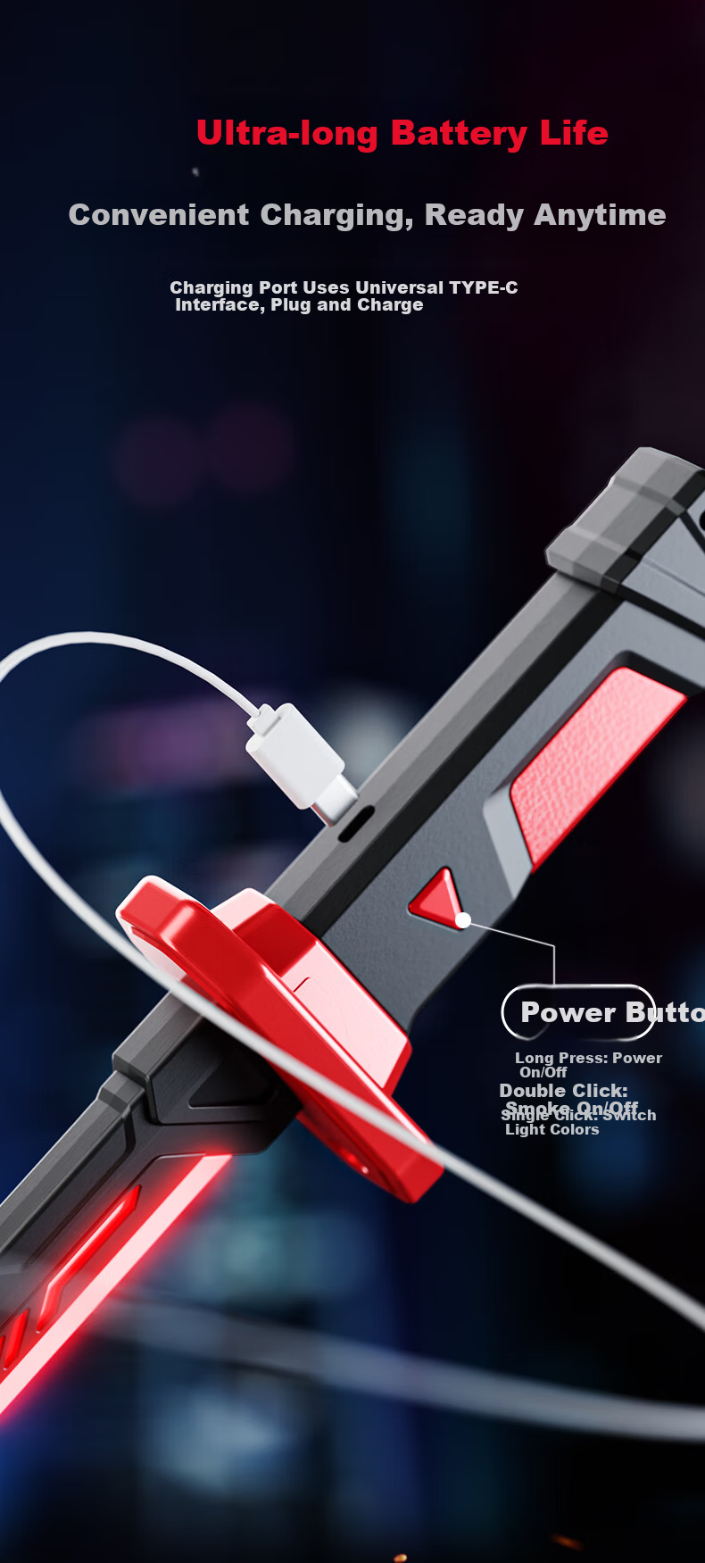Osage Kids Toy Interstellar Spark Light Saber Black Tech Laser Sword for Boys Ages 6-10 Children's Day Gift 8