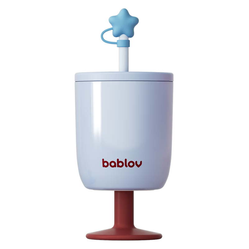 BABLOV High Stem Straw Insulated Cup for Women High-Value Office Coffee Mug Birthday Gift
