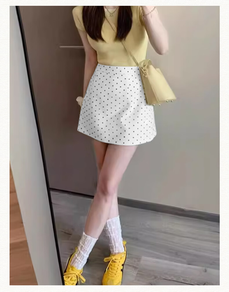 Borui Polka Dot Women's Skirt 2026 New Summer A-Line Sexy Bodycon Blazer Skirt Slim Fit Short Skirt 17