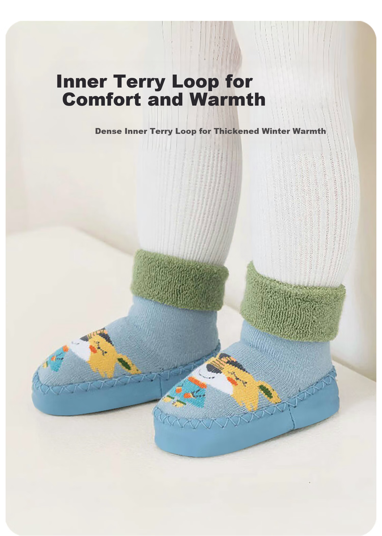 Aibaoshi Baby Floor Socks Spring And Autumn Infant Socks Toddler Walking Shoes Children's Cooling Pre-Walking Shoes Early Education Socks Yellow 12.5cm T146 20