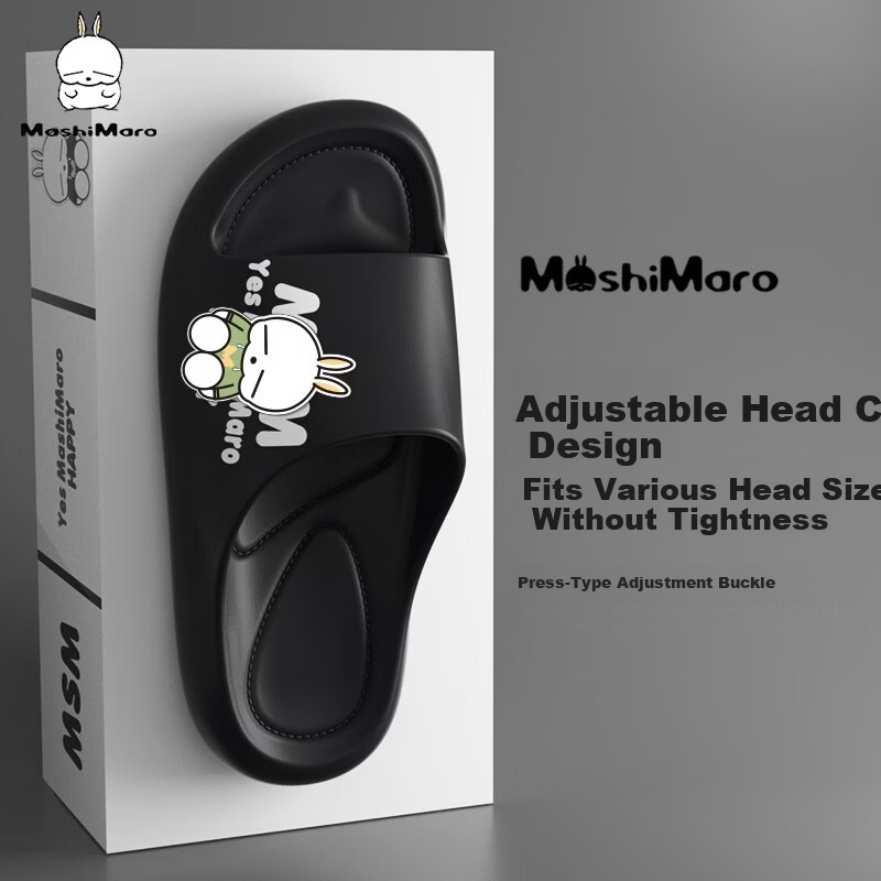 MashiMaro Cartoon Couple Indoor Home Bathroom Thick Sole Slippers