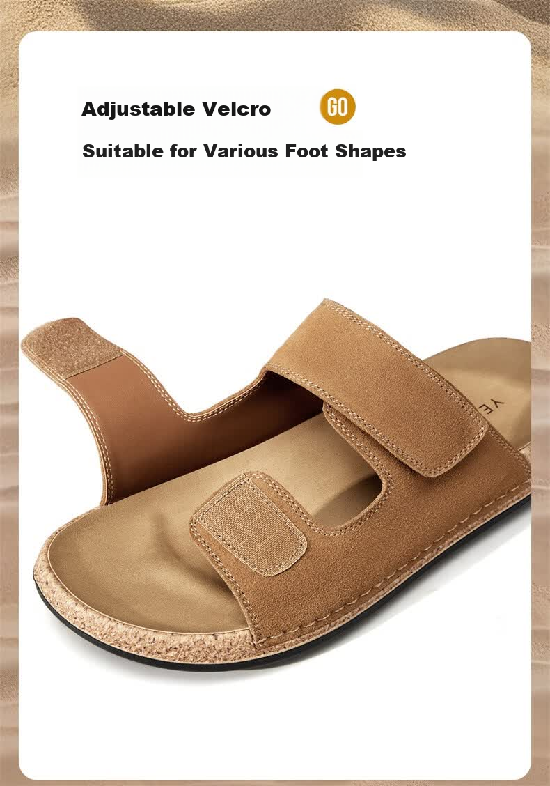 Eierkang Men's Comfortable Boken Style Summer Slippers Lightweight Flat Sandals 96687W Yellow Size 39 4