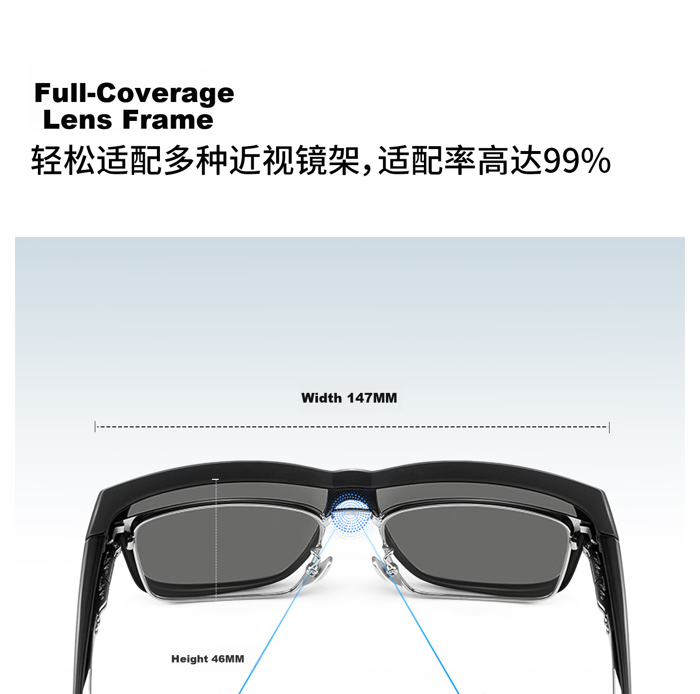 CAPONI Myopia Sunglasses Clip-On Polarized Sunglasses for Men And Women, Driving Glasses, UV Protection And Sun Protectio 7