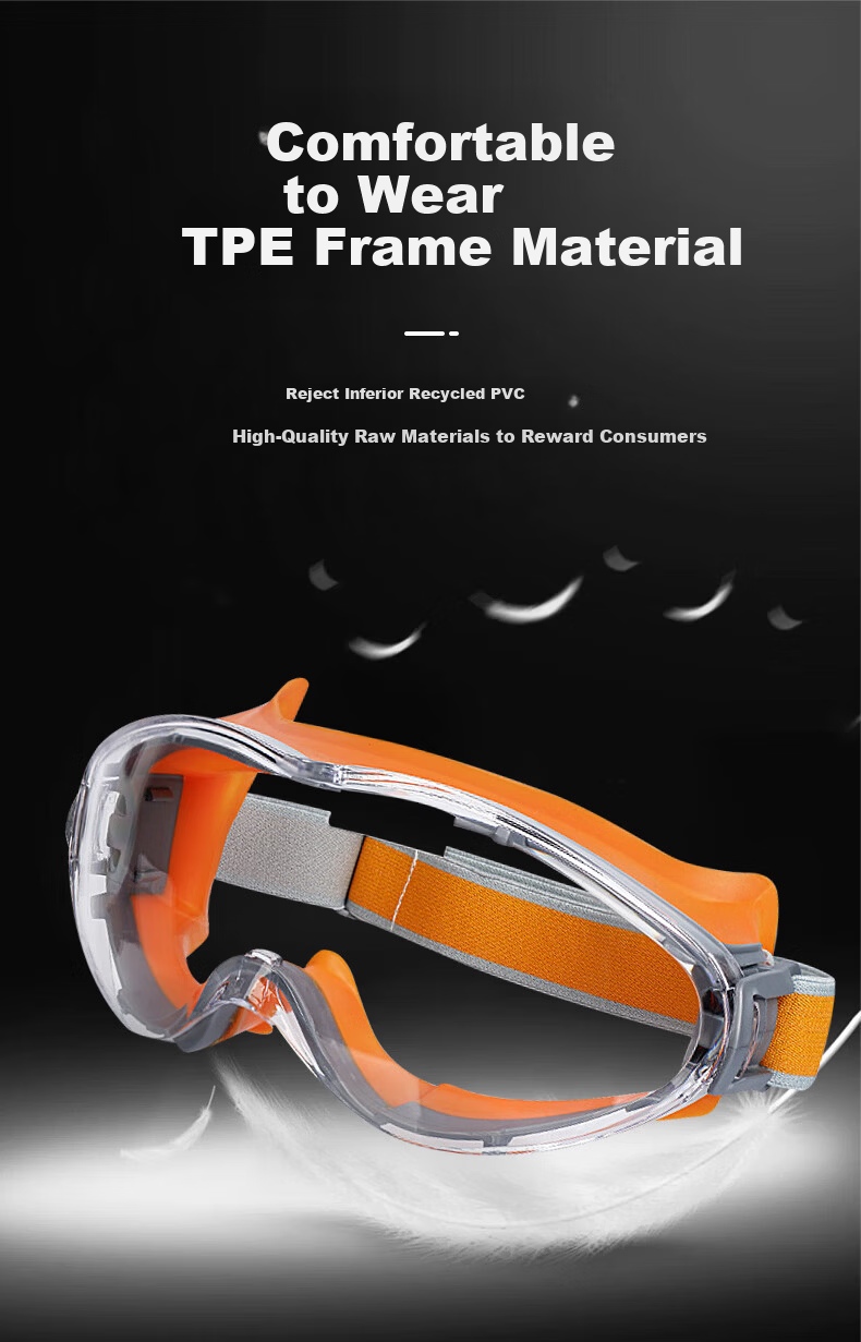 TA Protective Goggles Anti-Pollen Anti-Fog Windproof Sandproof Face Seal Dustproof Industrial Cutting Splash Grinding Anti-Fog Mountaineering Cycling Protective Glasses with Prescription Compatibility 6