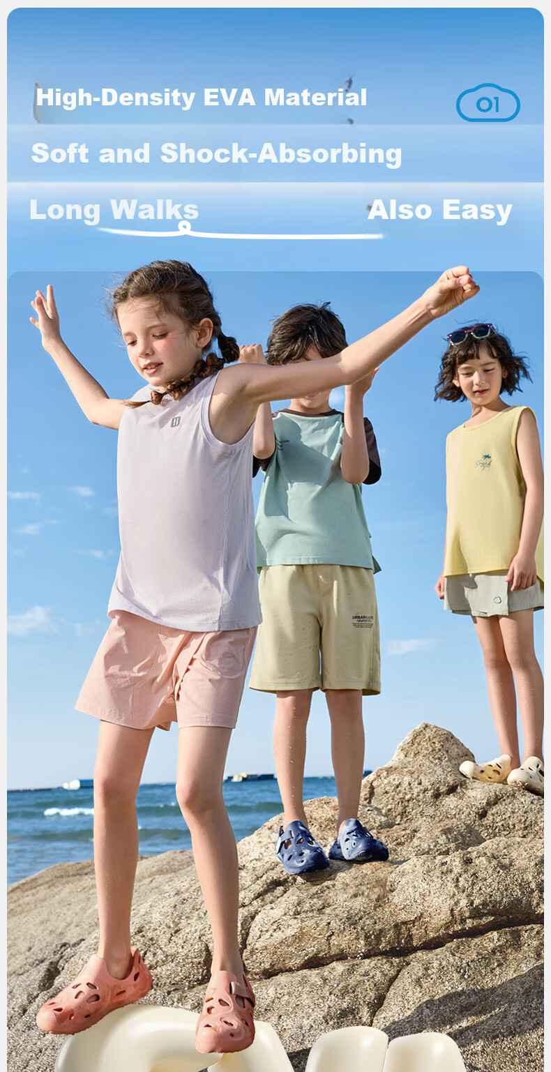 Kocotree KK Tree Kids Ventilated Non-Slip Lightweight Beach Water Shoes for Boys and Girls Parent-Child Model 6