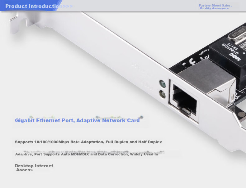 MOGE Desktop PCIE Four-Port Gigabit Ethernet Card, Server Soft Router Gigabit Wired Network Card with Built-In Adaptive Network Card, Ruiyu RTL8111H Chip MC2258 3