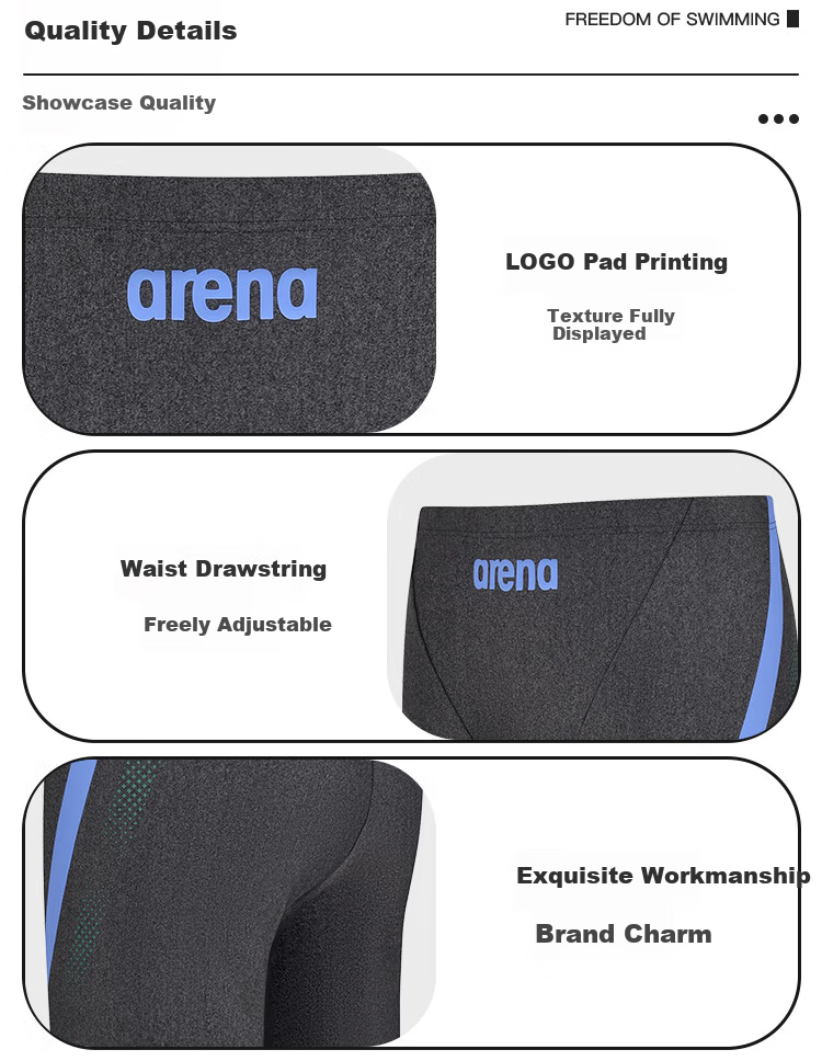 Arena Kids Boys Competitive Square Leg Swim Trunks High Elasticity Comfortable Training Swimwear for Youth and Teens 9