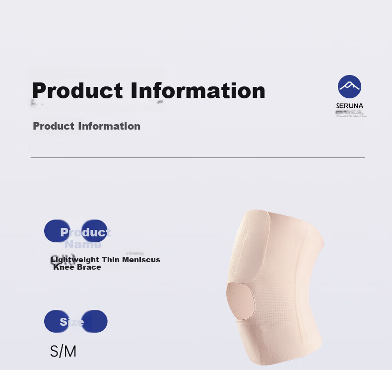 SERUNA Japan Knee Brace for Meniscus Injury Summer Thin Women's Knee Joint Running Sports Protective Sleeve 15