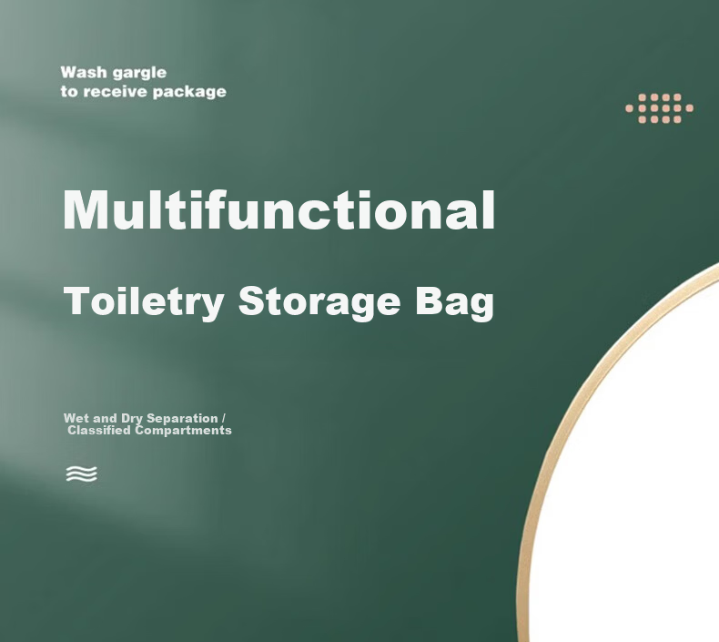 Jinghuisichuang Travel Bag, Dry And Wet Separation Makeup Toiletry Bag, Large Capacity Portable Gym Swimming Bag, Bathroom Cosmetics Storage Bag 1