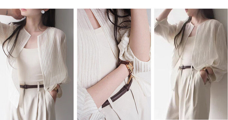 Demana Smooth Tencel Summer Minimalist Plus Size Nine-Sleeve Slimming Loose Shirt Women Premium 5