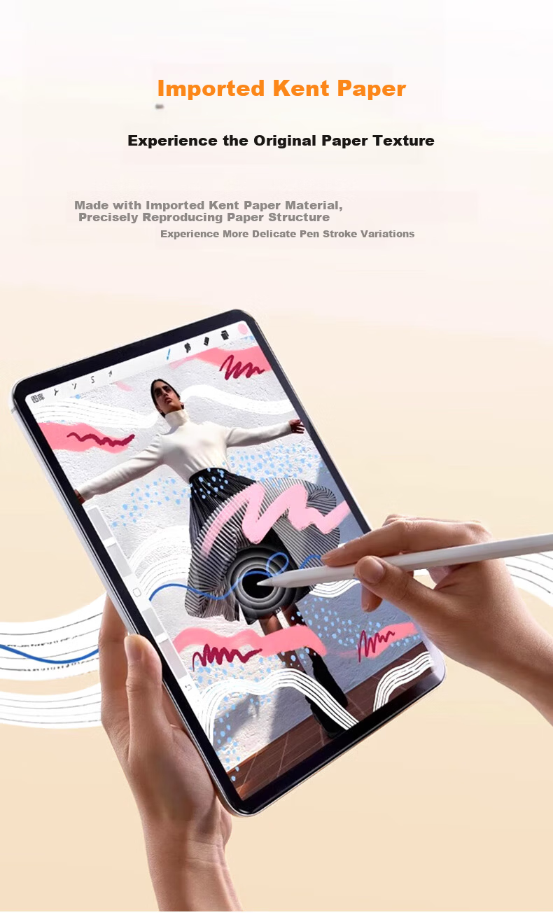 MOCOLL Imported Kent Paper-Like Magnetic Detachable Screen Protector for iPad Air 8/7/6 11-inch Compatible with 2026 Apple Tablet for Handwriting, Drawing, and Office Use 3