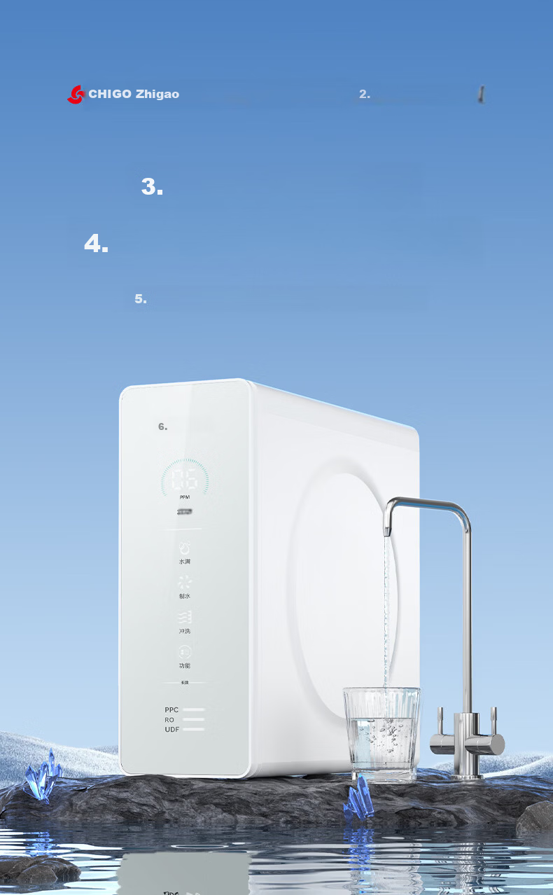CHIGO Household Water Purifier Universal Filter Cartridge 1000G RO Under-Sink Reverse Osmosis Drinking Water Machine Scale Inhibitor TC901 1