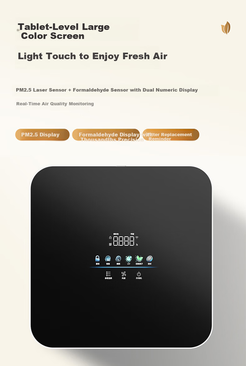 Haier Air Purifier Home Formaldehyde Removal Mite Removal Pet Hair Removal Smart Negative Ion Benzene Dust Allergy Removal Office Smoke Odor KJ900F 10