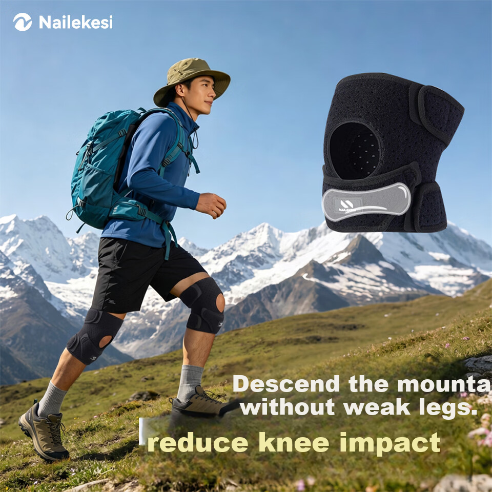 Nailikes Professional Sports Patella Strap Knee Brace for Men - Knee Support for Mountaineering, Running, Jump Rope, Badminton, Meniscus Protection