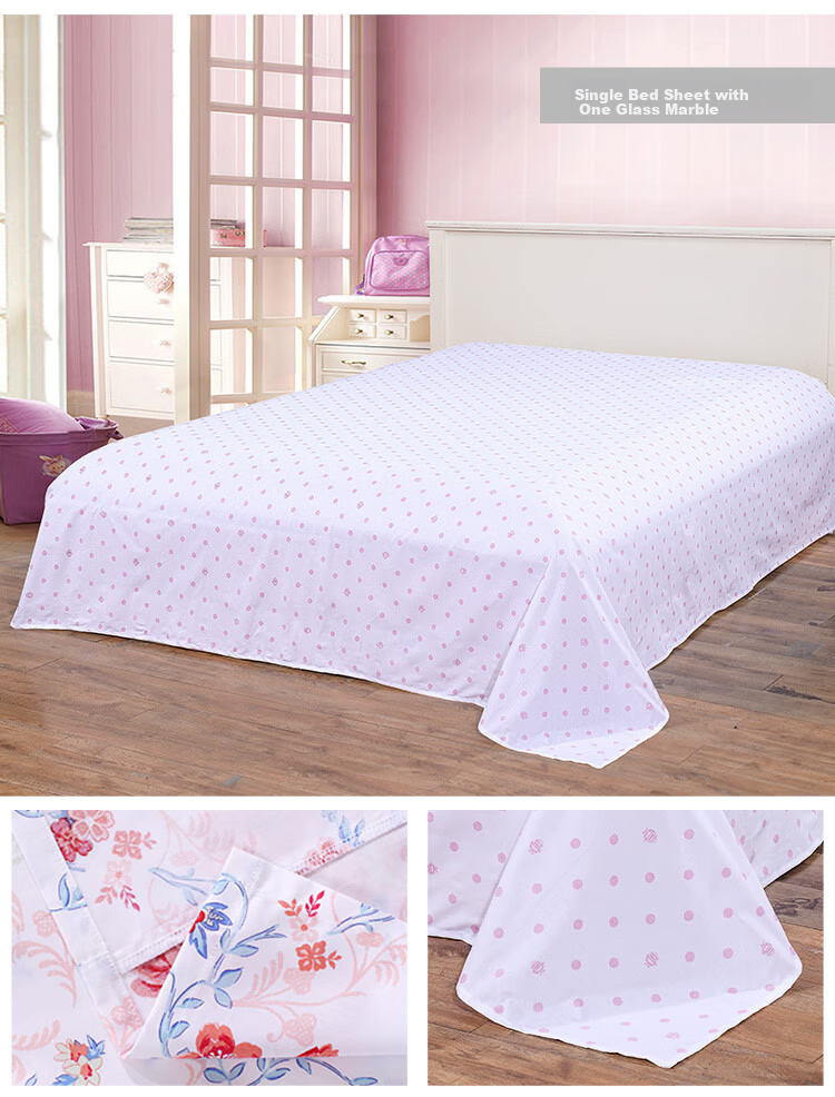 FUANNA Pure Cotton Single Bed Sheet, All-Cotton Antibacterial Bedding, Double Extra Large 1.8m/2m Bed (260*240cm), Cloud Patter 8