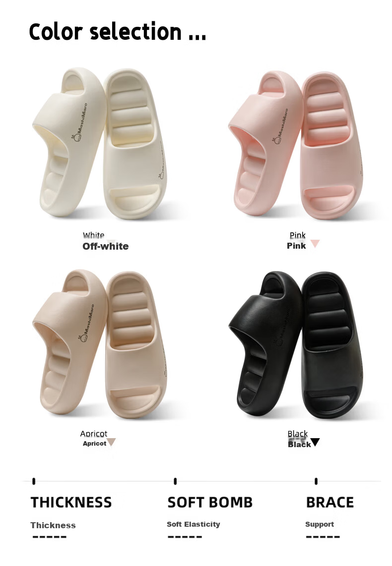 MashiMaro Women's Thick-Soled Platform Slippers, Height Increasing, Non-Slip Indoor Home Bathroom Shower Slippers MV094 9